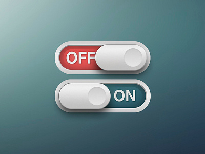 On Off Switch blue button button icon off on on off red button simple switch slider subscope switch user interface