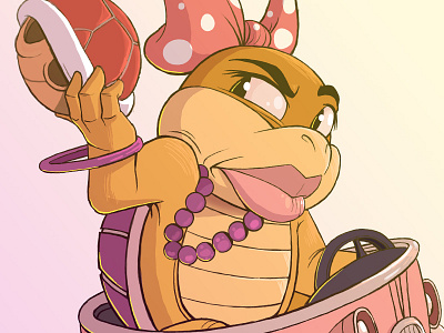 Wendy Koopa illustration koopa koopalings mario mario kart nintendo wendy