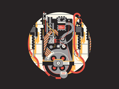 Don't Cross the Streams dan kuhlken dkng geometric ghostbusters icon nathan goldman poster print proton pack vector