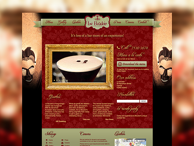 Le Boudoir bar french webdesign website