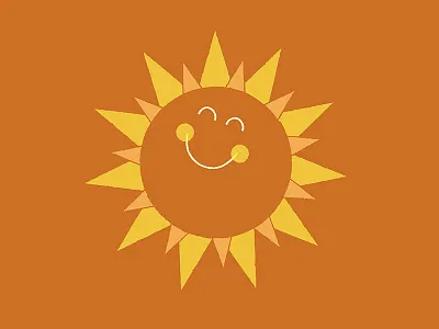 Warm bright happy nature orange sun yellow