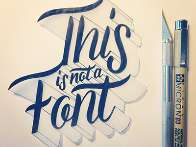 Not a font 1 brush brush script hand lettering lettering postcard project script typography wip work in progress