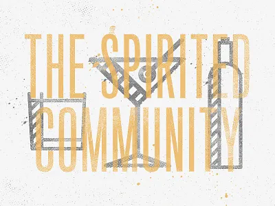 The Spirited Community alcohol bbg drew rios drinks icon iconography illustration retro screenprint spirits texture whiskey