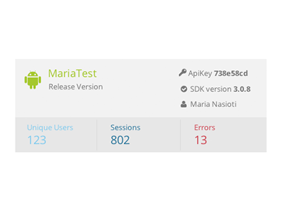 Project Tile dashboard data project tiles