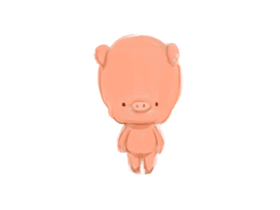 360 animated gif animtaion character cute gif illustration pig