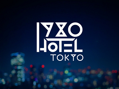 1980 Hotel Tokyo Logo design font hotel logo rune typography