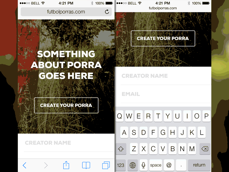 Float Label after effects float label football form gif input mobile porra web