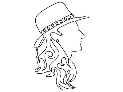 Johnny Winter Tribute II blues guitarist johnny winter linear silhouette singer
