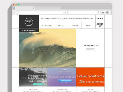 WON 1st Draft design website