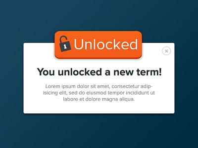 Unlocked Term Modal modal product ui
