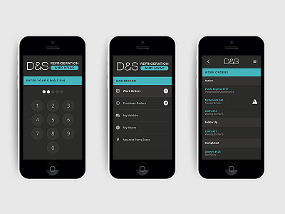 D&S app mockup alternate app hvac mobile app ui utility ux