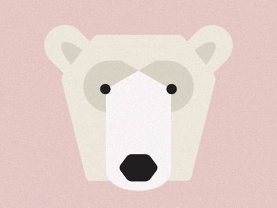 Polar bear animal bear endangered geometric icon illustration polar bear