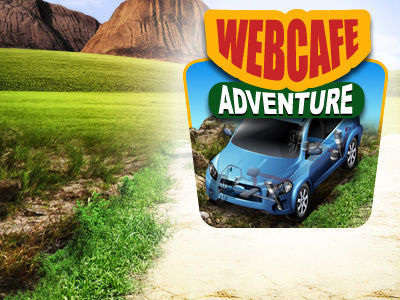 Custom Logo adventure car design logo mountain repair web wheels