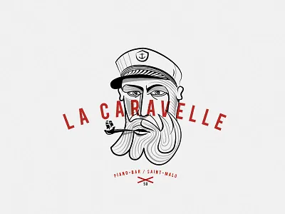 Pub in Saint-Malo brand identity illustration logotype