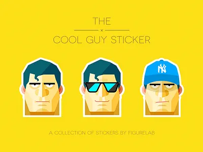 The Cool Guy Sticker cool illustration man sticker