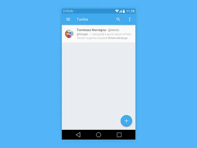 Twitter Android L android l feed freebie material design psd responsive tweet twitter