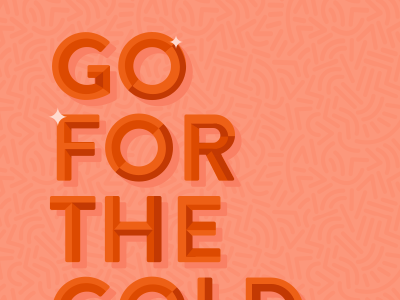 go for the gold color gold illustration type