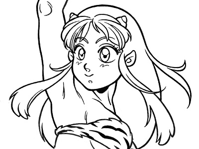 Lum digital draw fan art lum manga urusei yatsura wip