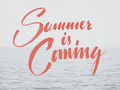 Summer is Coming brush pens lettering summer