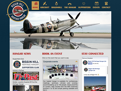 Biggin Hill Heritage Hangar aircraft england planes services war webdesign website