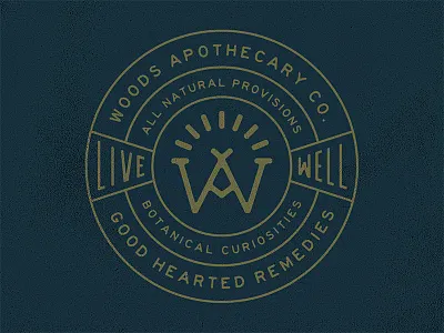 Woods Badge badge custom illustration lettering monogram type