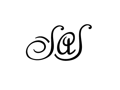 SAS a acronym brand lettering logo mark s script