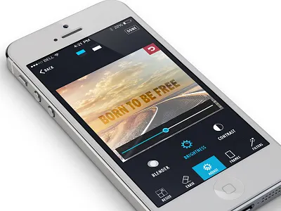 Photoblender App Ui 3 flat interface iphone ui ui design ux