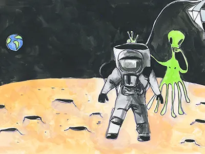 Immature Alien alien illustration space zine