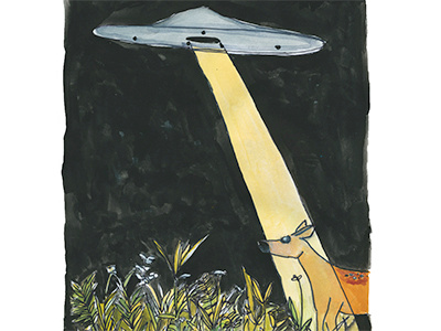 Deer in the Headlights alien deer illustration zine