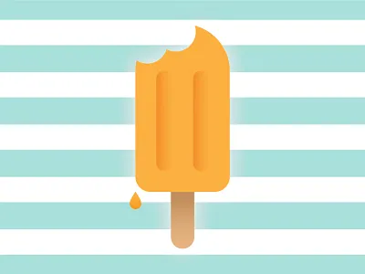 Mmmpop melt orange popsicle stripes summer
