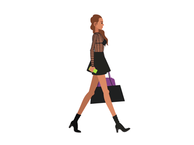 walk #6 animation mesh girl motion graphics walk cycle