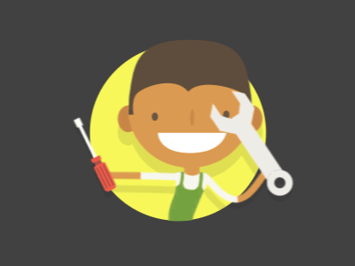 Repairman animation gif job loop man motion people repairman tools