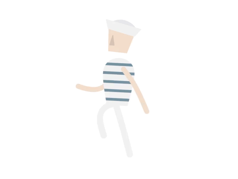 Sailor Walk Cycle animated animation cycle gif sailor walk