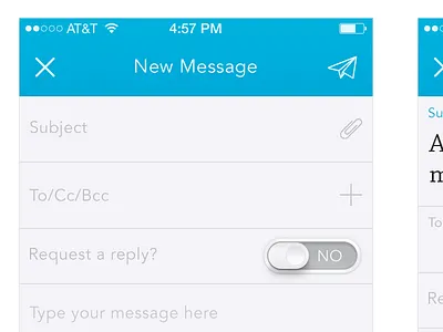 New Message flow chat clean compose email message messaging new message send message soft switch