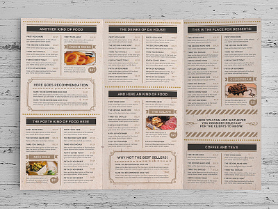 Elegant Food Menu 13 bar design drink elegant food graphic graphicriver illustrator luuqas menu restaurant template