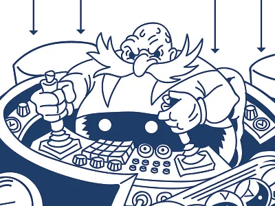 Anti-Hedgehog Battle Mecha 16bit print process robotnik sonic