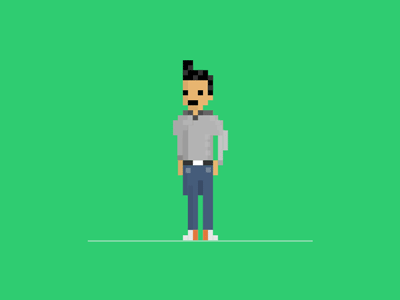 Sim, Pixelated 8 bit 8bit animation gif illustrator pixel retro