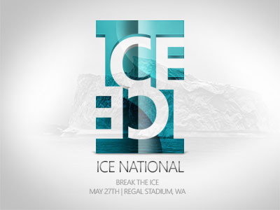 Break The Ice blue ice snow type typography white