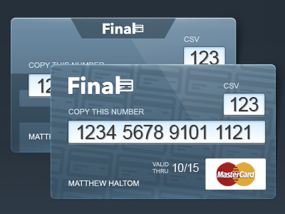 Digital Credit Card credit card