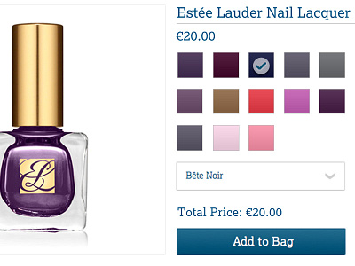 Ecommerce Swatch call to action colour ecommerce fashion price product details page selection swatch user interface