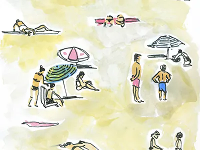 Life's a Beach beach illustration