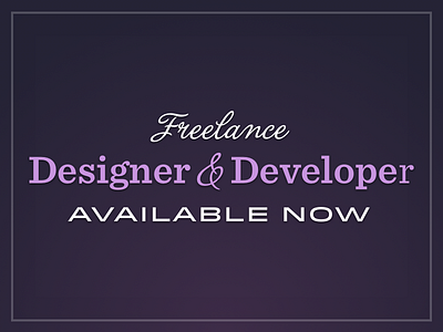 Available available designer developer freelance