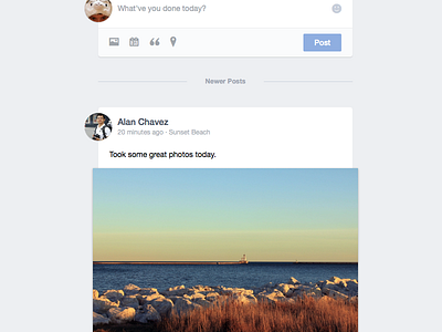 Stream of Posts social ui web