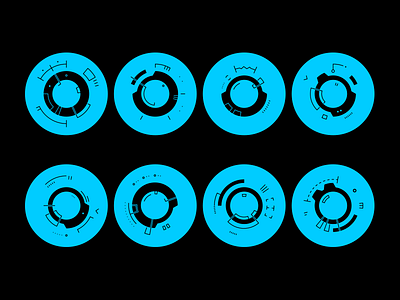 _blaster.shots/ abstract blaster cyberpunk gui hud laser sci fi scope seal ui ux vector