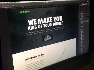 About banner header homepage king kong landing page logo video vimeo website