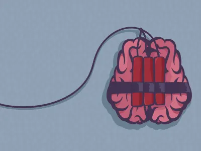 Information Overload blog bomb brain dynamite explode graphic illustration indatus information overload technology