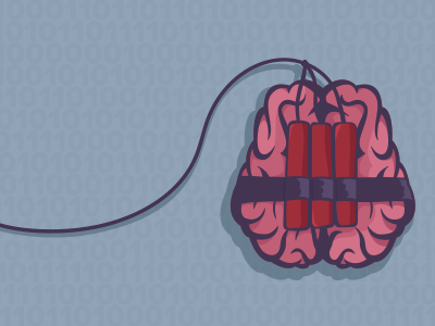 Information Overload blog bomb brain dynamite explode graphic illustration indatus information overload technology