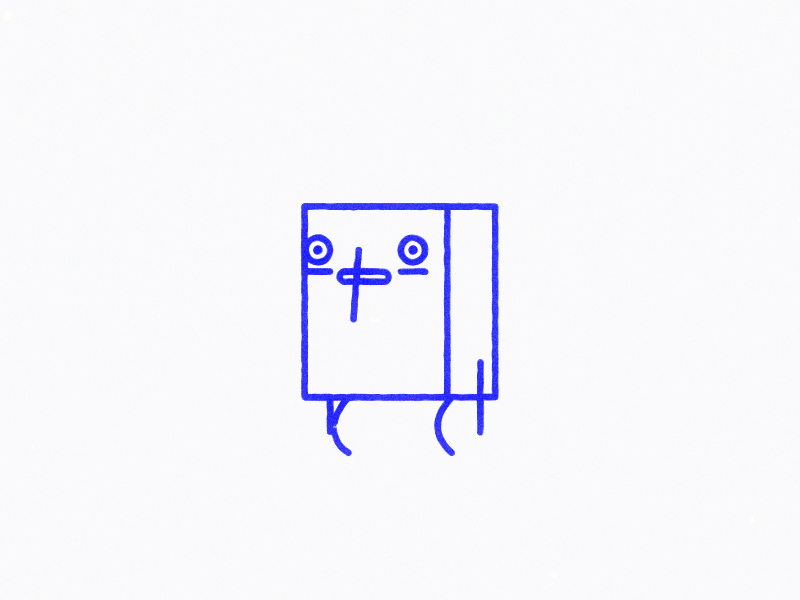 Block animation character design gif loop