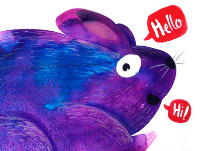 Blobby critters illustration watercolor