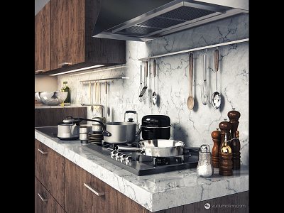 Kitchen Countertop c4d cinema4d kitchen vray